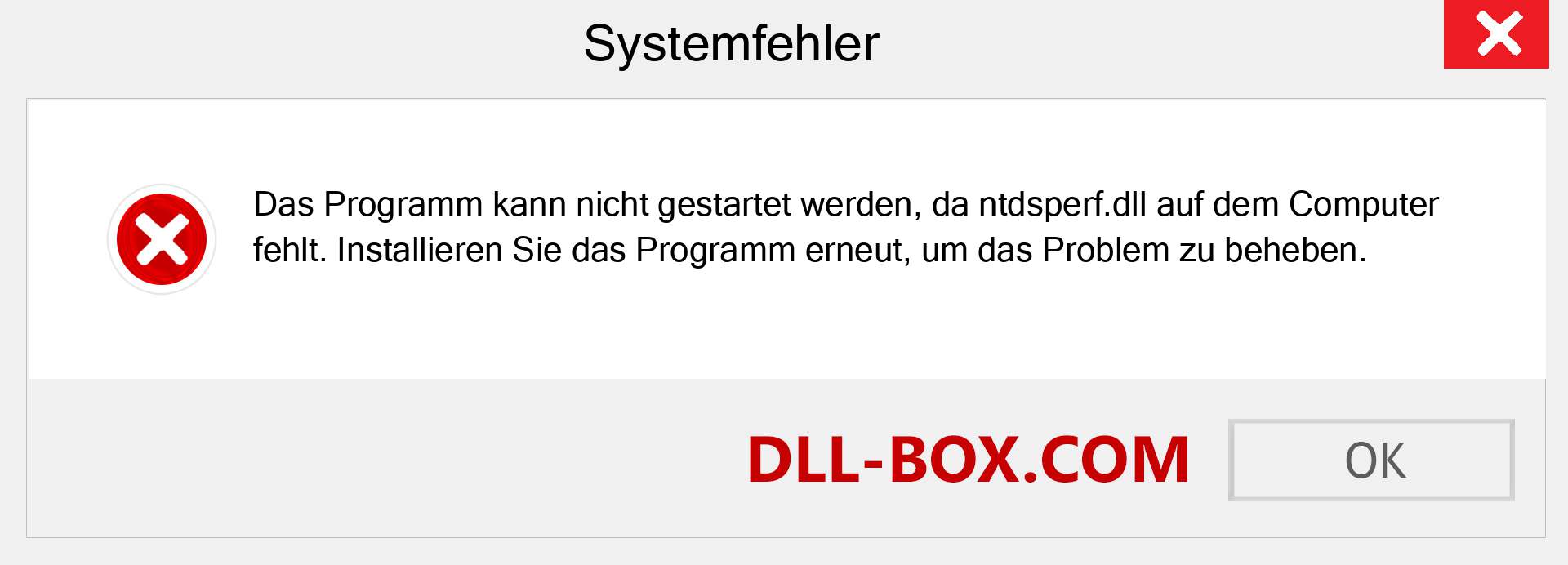 ntdsperf.dll-Datei fehlt?. Download für Windows 7, 8, 10 - Fix ntdsperf dll Missing Error unter Windows, Fotos, Bildern